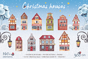 CHRISTMAS HOUSES, a Decorative Illustration by Elena_Sedova (Thumbnail 1 of 11)