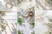 White Table Flat Lay Photo Bundle, a Background Photo by TatiMockup (Thumbnail 3 of 8)