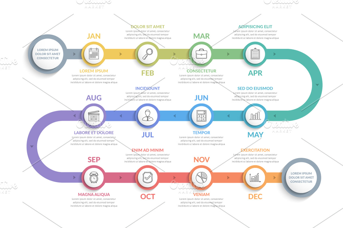Timeline Infographics, a Graphic by PixMarket