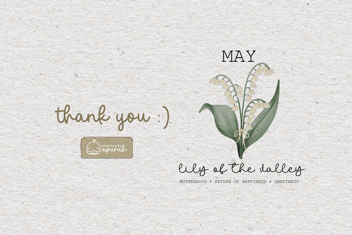 Flower Birth Month with Text Meaning, a Decorative Illustration by creationsbyapuruh (Photo 10 of 10)