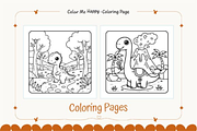 Dinosaur Coloring Pages for Kids, an Animal Illustration by Ink Gallery (Thumbnail 6 of 6)