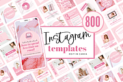 800 Pink Canva Social Media Template, a Social Media Template by Oh So Social Boutique (Thumbnail 1 of 8)