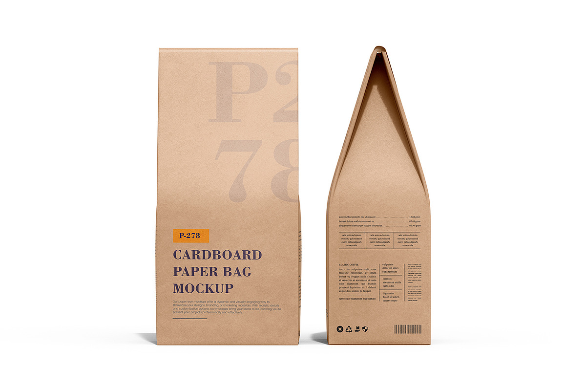 Paper Coffee Bag Packaging Mockup, a Packaging Mockup by Ram Studio LLC (Photo 9 of 21)