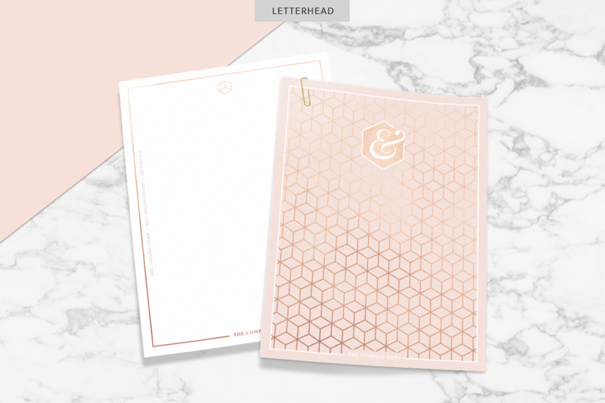 ROSE GOLD | Identity Kit, a Stationery Template by Marigold Studios (Photo 4 of 7)