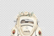 Wedding Car PNG Clipart Bundle, a Decorative Illustration by Digital Dreamscaping (Thumbnail 4 of 10)