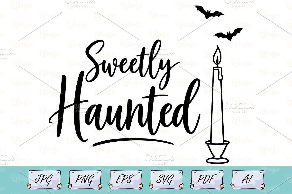 Sweetly Haunted Candle Line Art, an Object Illustration by Ghagra (Photo 1 of 7)
