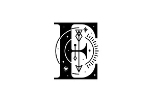 Letter E Astrology Symbol Logo, a Branding & Logo Template by Buqancreative