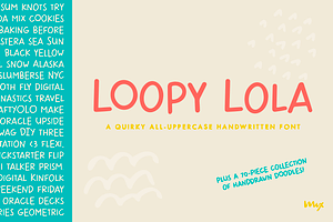 Loopy Lola — Font + 70 Doodles, a Handwritten Font by Mix Fonts