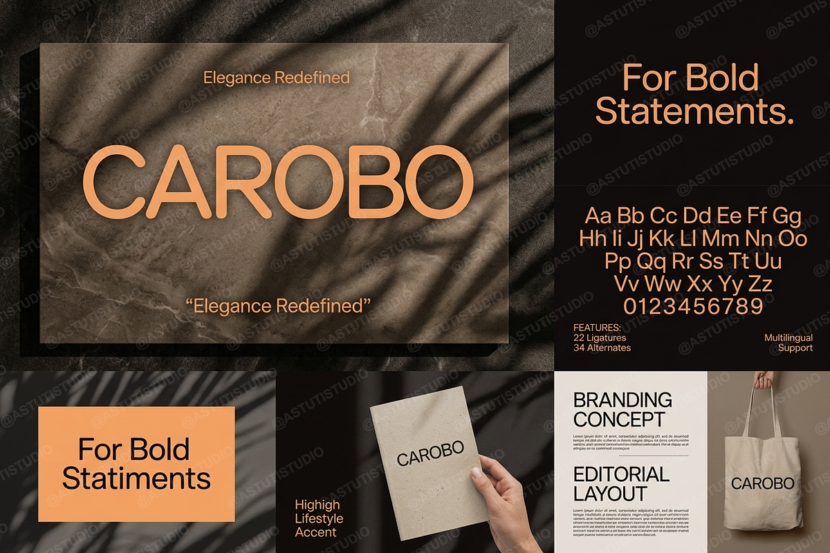 Carobo | Modern Sans Serif, a Sans Serif Font by Astuti Studio (Photo 1 of 25)