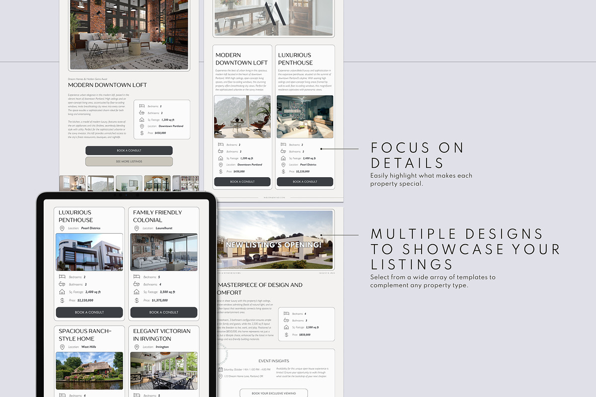 Real Estate Newsletter Template, an Email Template by Glow Muse Studio (Photo 4 of 10)