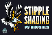 Stipple Shading Photoshop Brushes, a Brush Add-On by Spoon Graphics (Thumbnail 1 of 3)