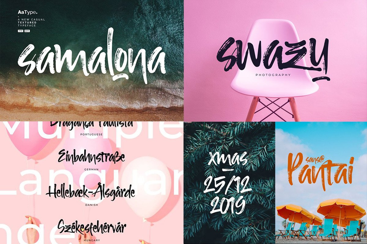 Handwritten Font Bundles 1 by AaType, a Handwritten Font by AaType. (Photo 6 of 6)
