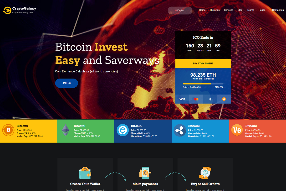 Cryptogalaxy - Bitcoin WP Theme, a WordPress Template by DigitalCenturySF