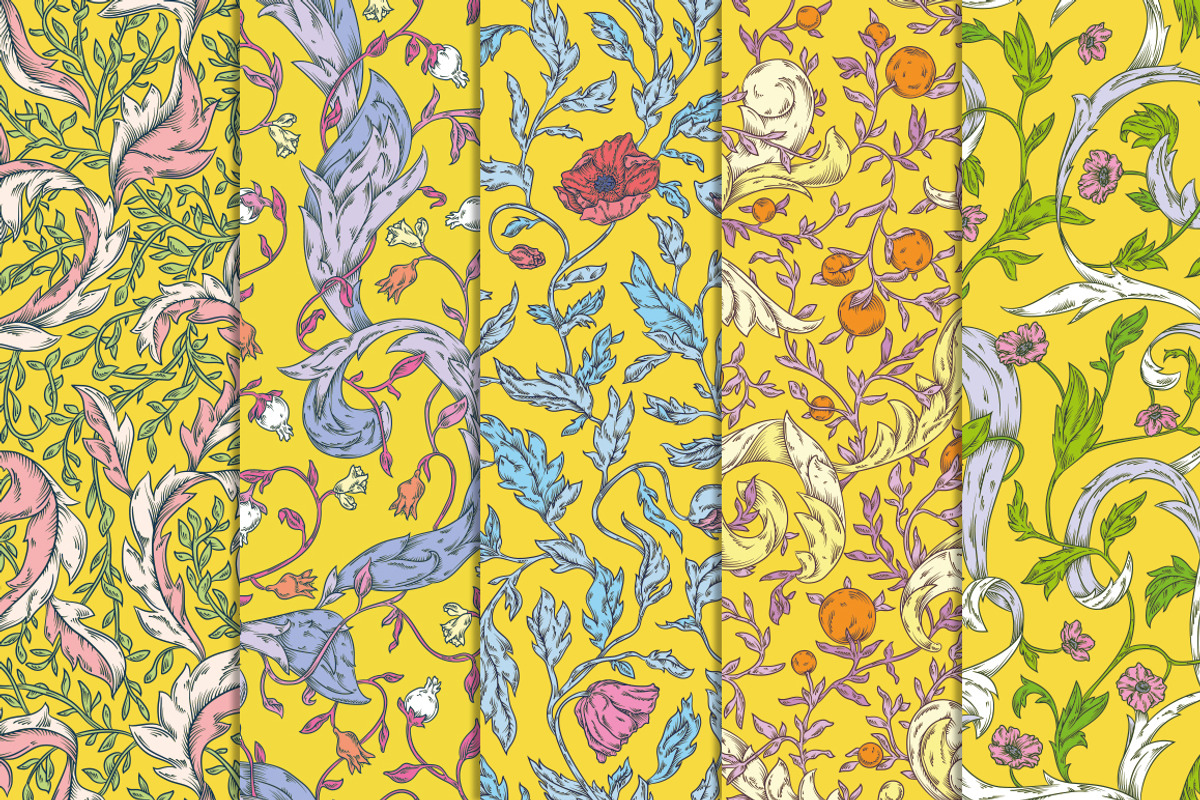 Modern Pre-Raphaelites patterns, a Pattern Graphic by Piñata (Photo 13 of 15)