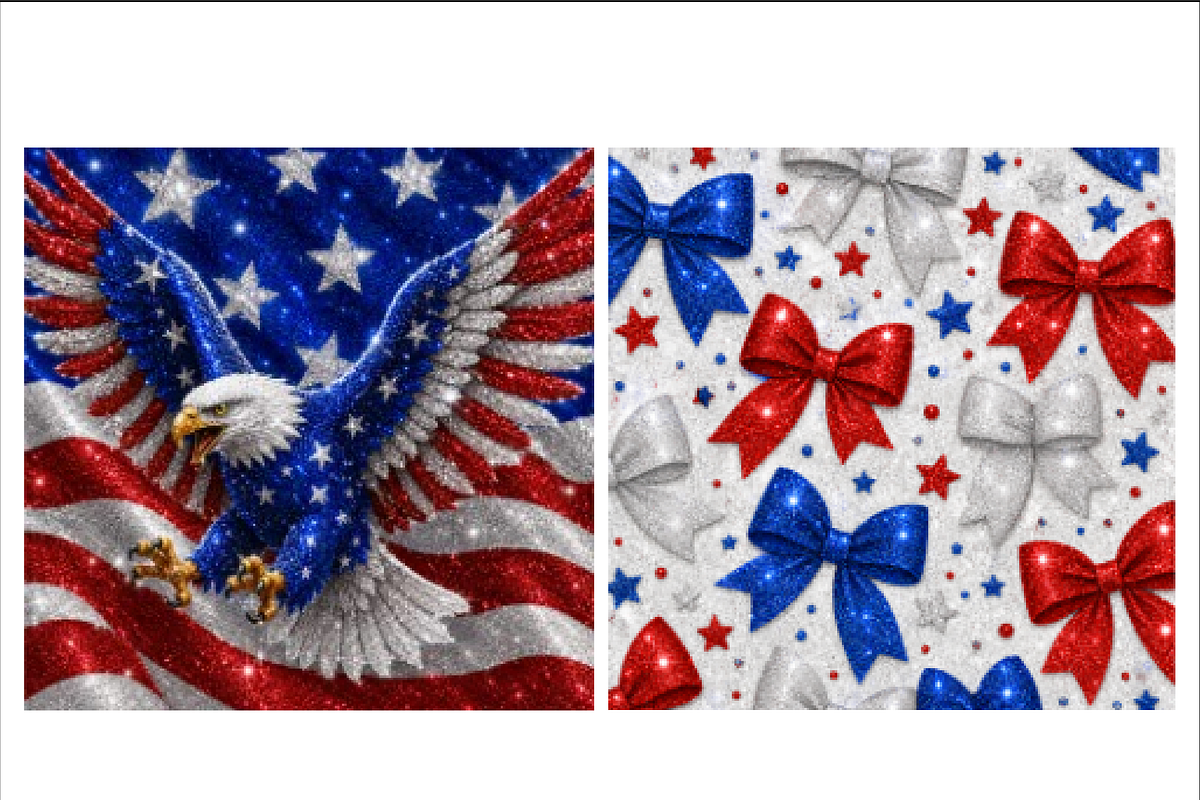 4th of July Glitter Digital Papers, a Texture Graphic by Printable Design Store (Photo 2 of 3)