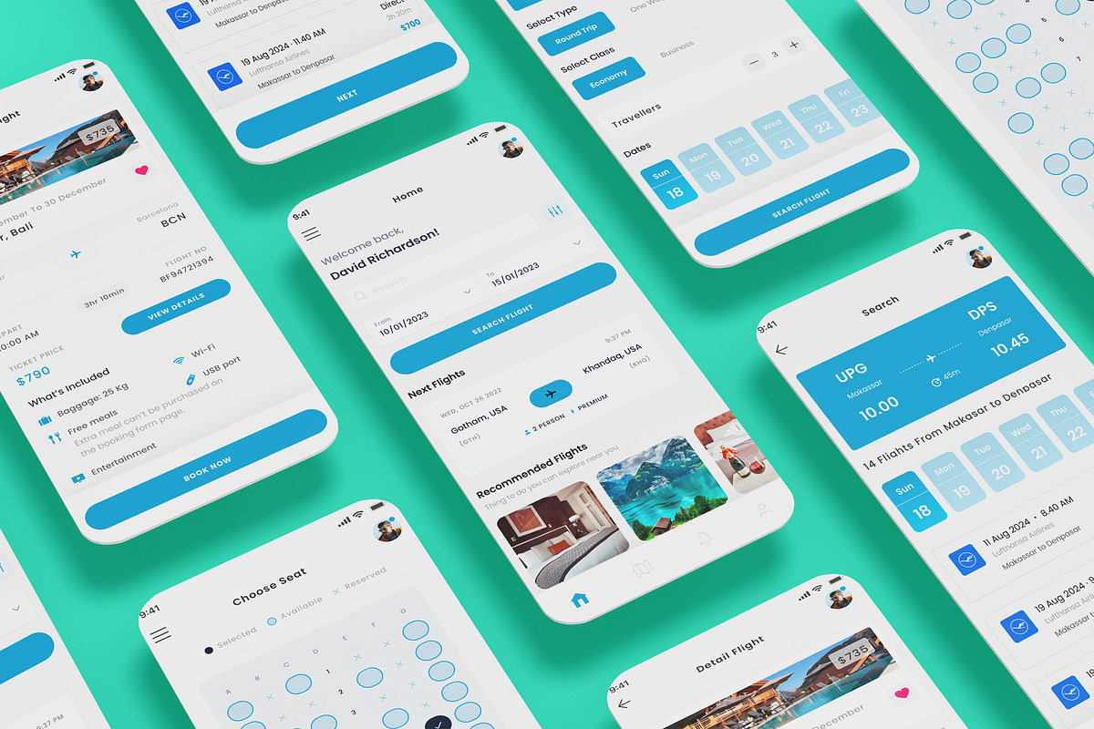 Search Flight Ticket Reservation App, an App Template by nagaredesignstudio (Photo 1 of 2)