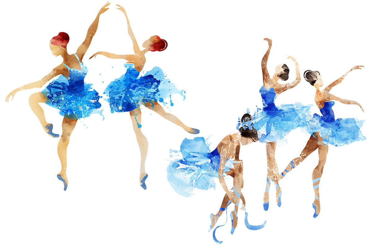 Blue ballet.watercolor, a Graphic by art_mouse (Photo 5 of 9)
