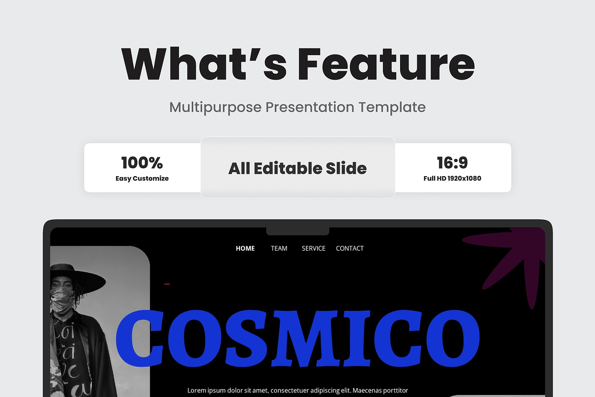Cosmico - Fashion Pop Style Keynote, a Presentation Template by SquidPixey (Photo 2 of 6)