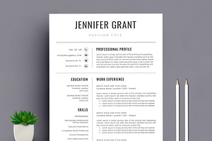 Modern Resume/CV Template Word