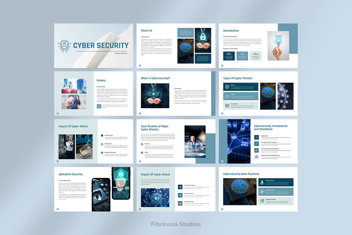 CyberFort Labs PowerPoint Template, a Presentation Template by FIBRINOSÄ