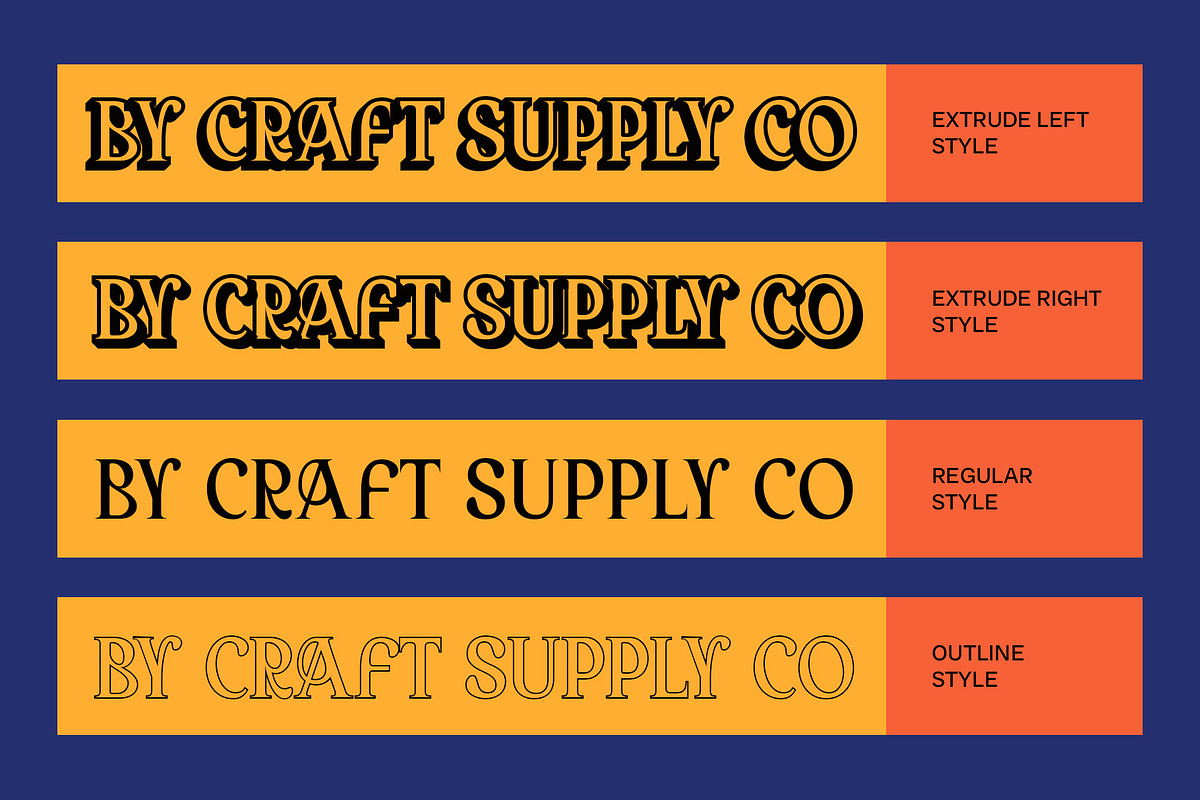 Arbane 3D, a Serif Font by Craft Supply Co. (Photo 2 of 8)