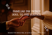 Familiar Ink. Hand-drawn Serif Font, a Serif Font by Lidberia (Thumbnail 4 of 8)