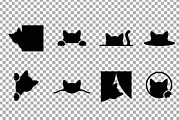 Hiding Cat glowing eyes Silhouettes, an Animal Illustration by Artonix (Thumbnail 2 of 3)