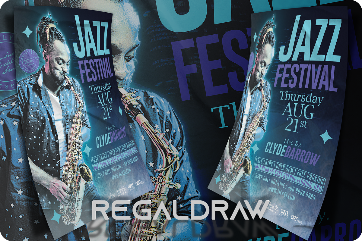 Jazz Festival Flyer, a Flyer Template by regalDRAW (Photo 2 of 3)