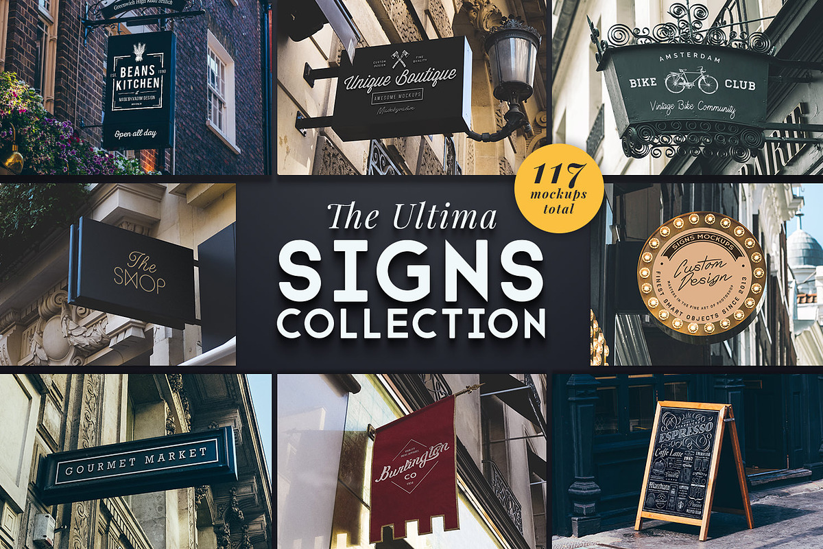 The Ultima Signs Collection, a Product Mockup by Madebyvadim (Photo 1 of 8)