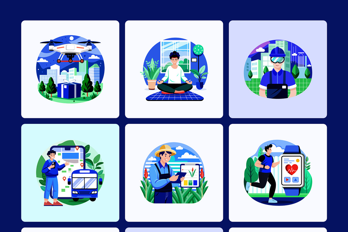 IOT Illustration Set, a Technology Illustration by Prosymbols (Photo 7 of 9)