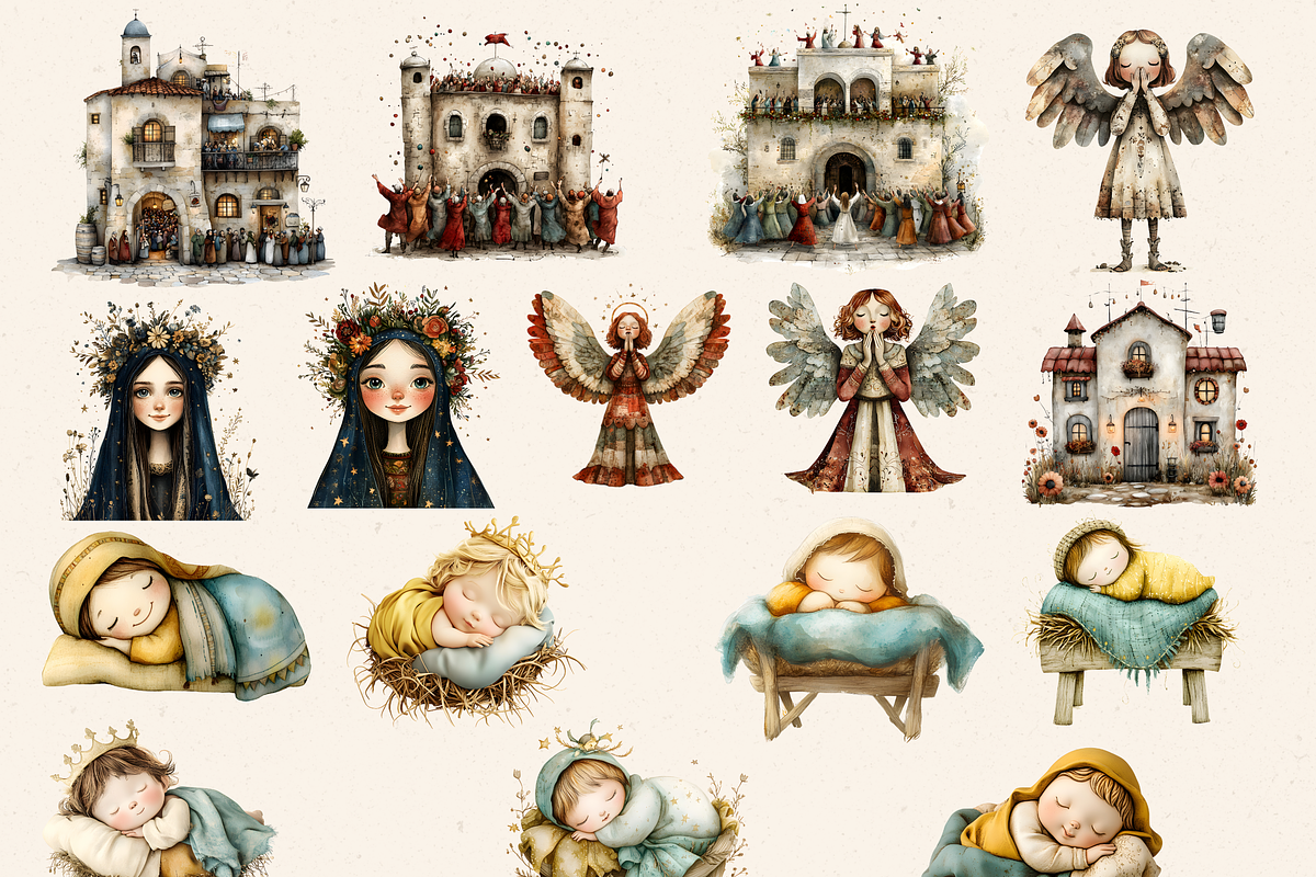 BIBLICAL ADVENT STORY MEGA CLIPART, a Person Illustration by Daring Digies (Photo 7 of 10)