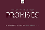 Promises Display Font, a Font by Fresh Pressed Fonts (Thumbnail 1 of 5)