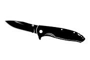 Folding Pocket Knife Silhouette, a Graphic by hafijul (Thumbnail 7 of 12)