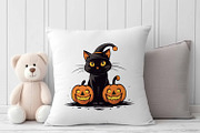 Spooky Halloween Cat Vector clipart, a Seasonal Illustration by ARTify Illustrations (Thumbnail 3 of 8)