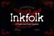 Inkfolk Modern Hand-Inked Font, a Blackletter Font by Vadovastd (Thumbnail 1 of 7)