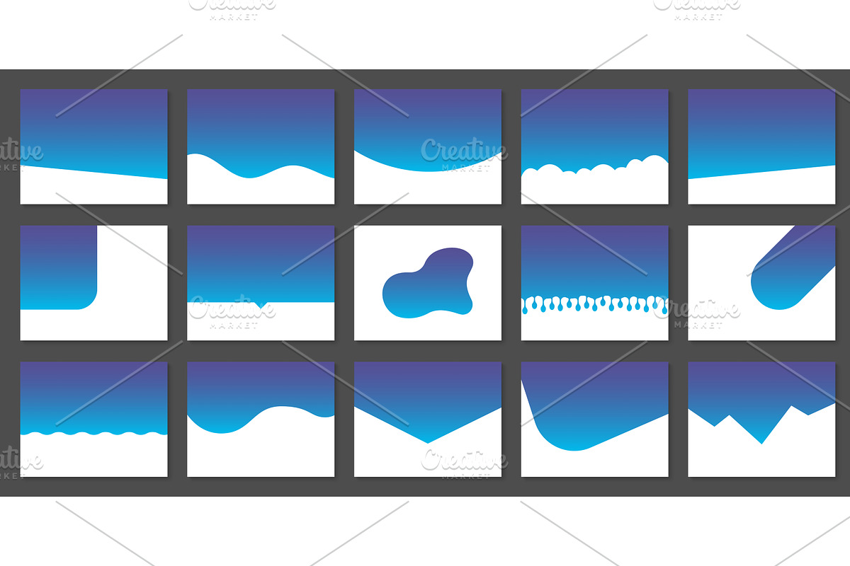 Template of Modern Dividers Shapes, an Object Illustration by Vector Creator