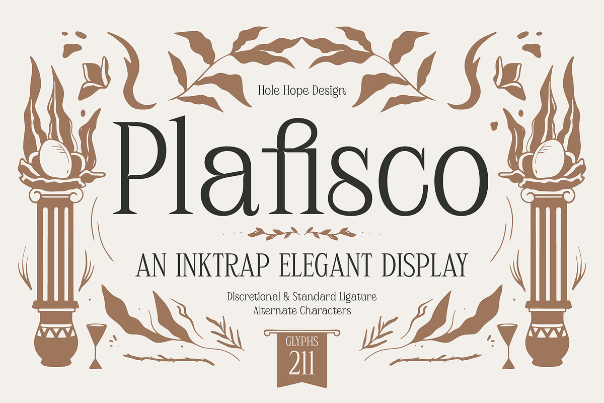 Plafisco | Inktrap Elegant Display, a Serif Font by Hole Hope Design (Photo 1 of 10)