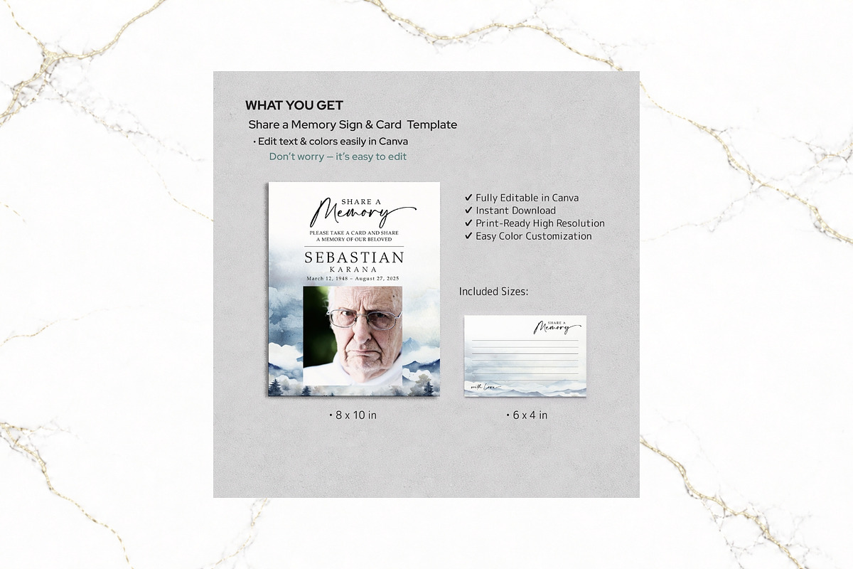 Share a Memory Sign & Card CV FR010, a Poster Template by TyphoonStudio (Photo 2 of 6)