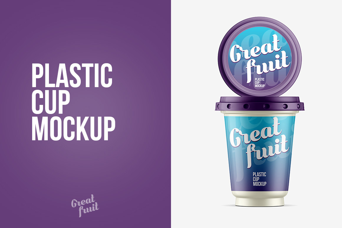 Plastic Yogurt Cup PSD Mockup, a Cups & Container Mockup by GreatFruit