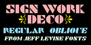 Sign Work Deco JNL, a Sans Serif Font by Jeff Levine Fonts (Thumbnail 1 of 5)