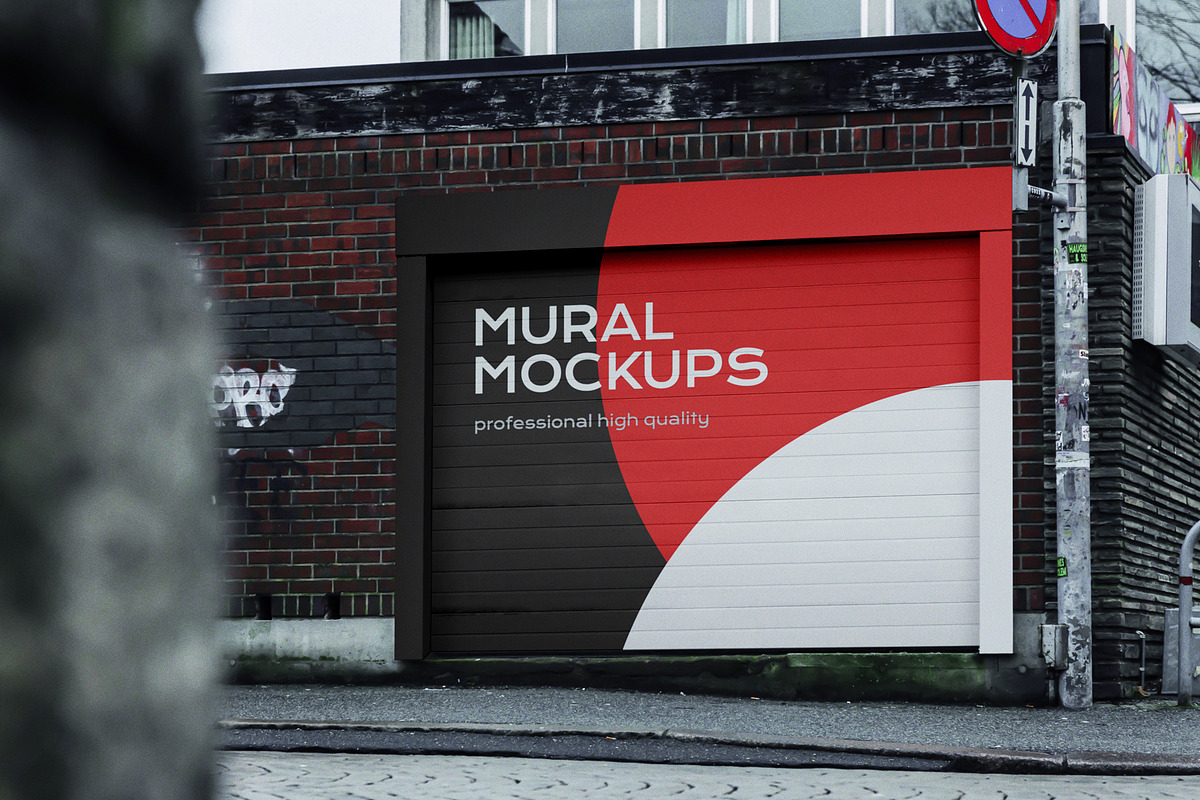 Street mural mockup bundle outdoor, an Advertising Mockup by FoundImages (Photo 25 of 42)