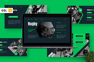 Rugby - American Football GSL, a Presentation Template by Deepslide Studio