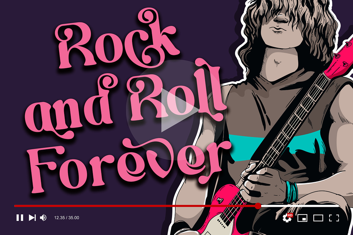 Rocker Sunday, a Sans Serif Font by Letterara (Photo 5 of 13)