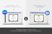 Golden Certificate Template Canva, a Stationery Template by TelaTemplates (Thumbnail 2 of 5)