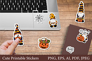 Halloween Gnomes Printable Stickers, an Illustration by Mary-Mihh (Thumbnail 3 of 3)