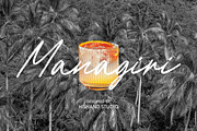 Managiri Aesthetic Brush Font, a Script Font by Hishand Studio (Thumbnail 1 of 8)