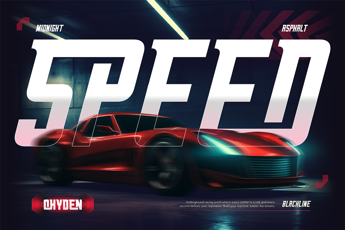Oxyden, a Sans Serif Font by Burntilldead (Photo 8 of 13)