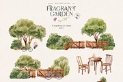 Fragrant garden-great watercolor set, a Decorative Illustration by Pamyatka Shop (Thumbnail 4 of 24)
