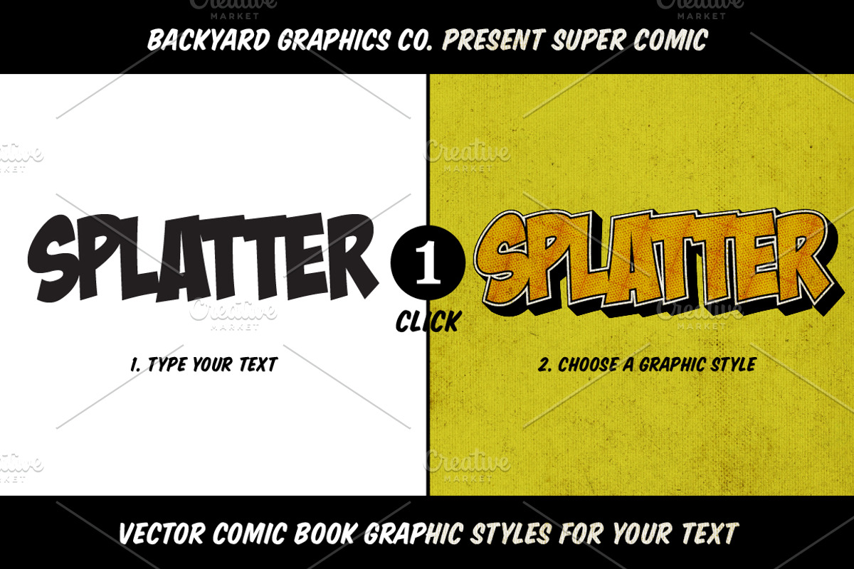 SuperComic - Vector Text Effects, an Action Add-On by BackYard Graphics Co. (Photo 3 of 18)