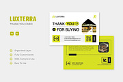 Luxterra Estate - Thank You Card, a Print Template by Esensifiksi.studio (Thumbnail 1 of 3)